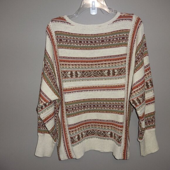 Chaps women's sweater size L, cotton/linen, pull over long sleeves, round neck - Picture 2 of 15